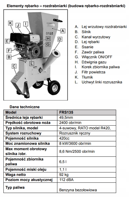 FAWORYT ROZDRABNIACZ SPALINOWY DO GAŁĘZI 13KM + BS Marka Faworyt