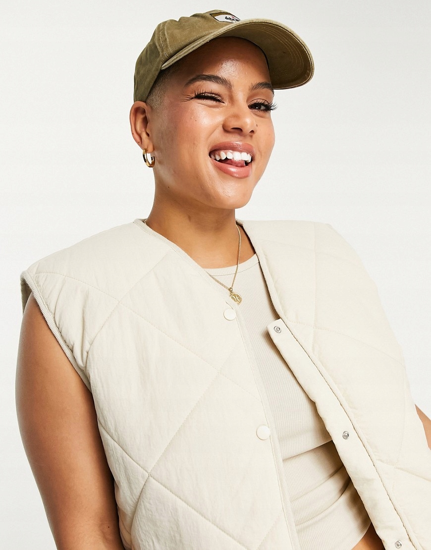 Brave Soul Kremowy pikowany bezrękawnik 46 Rozmiar 46