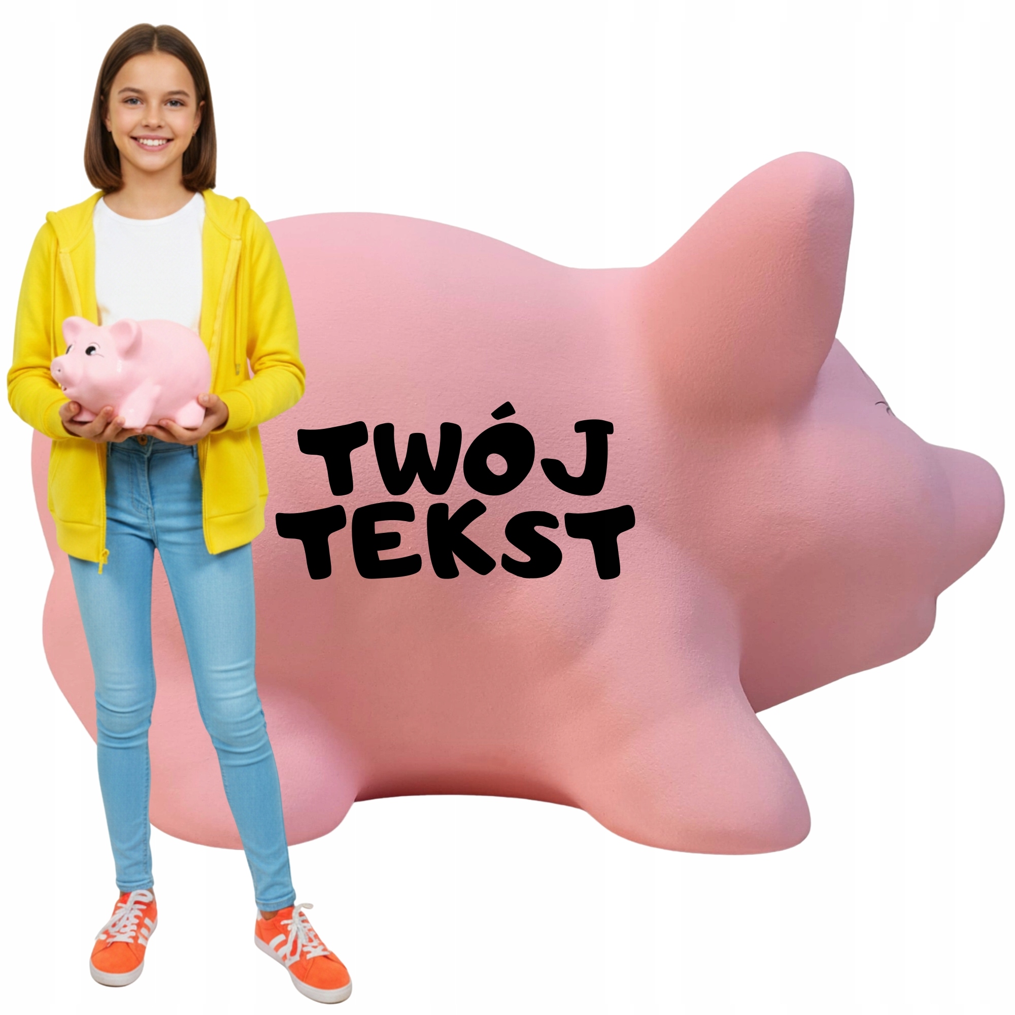 Prasátko pokladnička S Jménem personalizovaná pro chlapce a dívku Velká