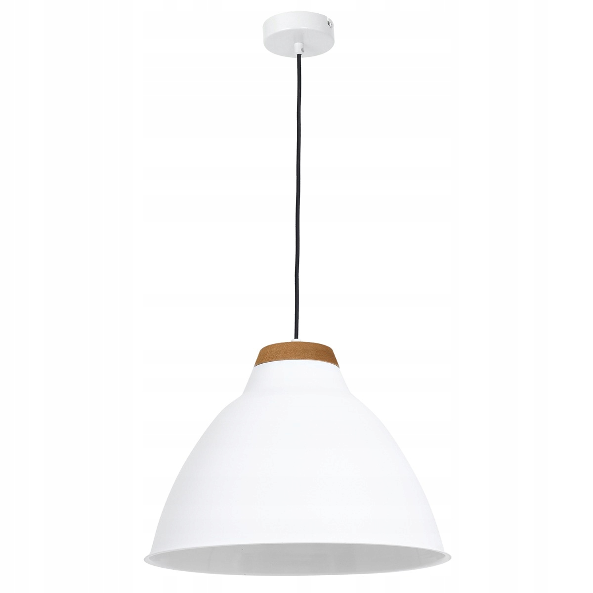 Luminex Skal Závěsná lampa 1xE27 15W Bílá Matná Dřevo 90 cm