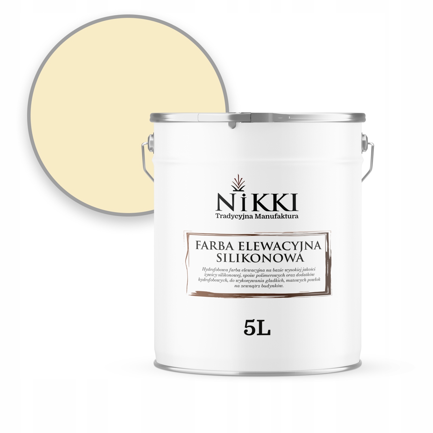 Fasádna Farba 5 L Žltá Svetlá F622 Odolná Voči Uv Zelenaniu