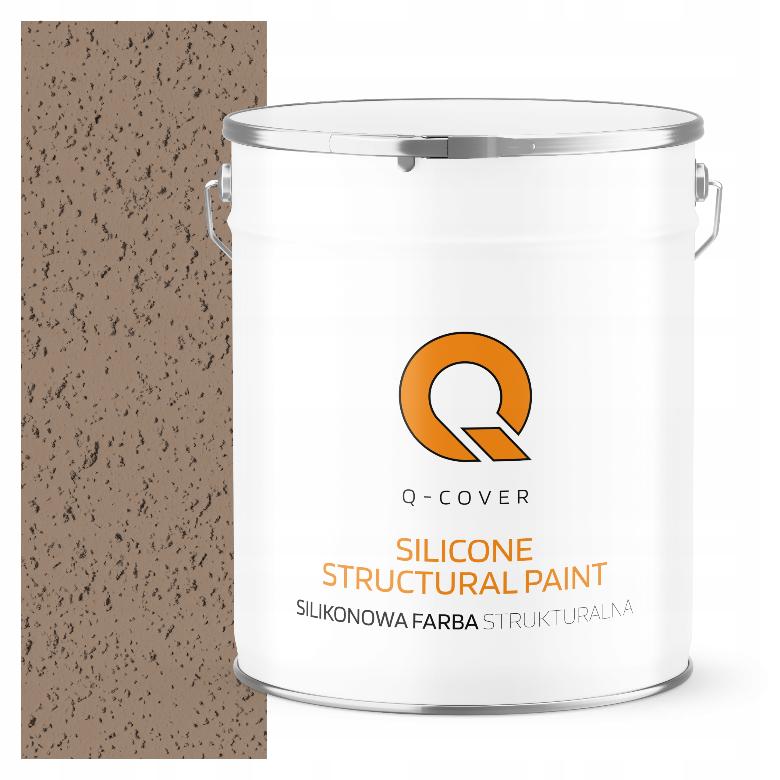 Štruktúrovaná fasádna silikónová fasádna farba 5 l orechová F535 Uv