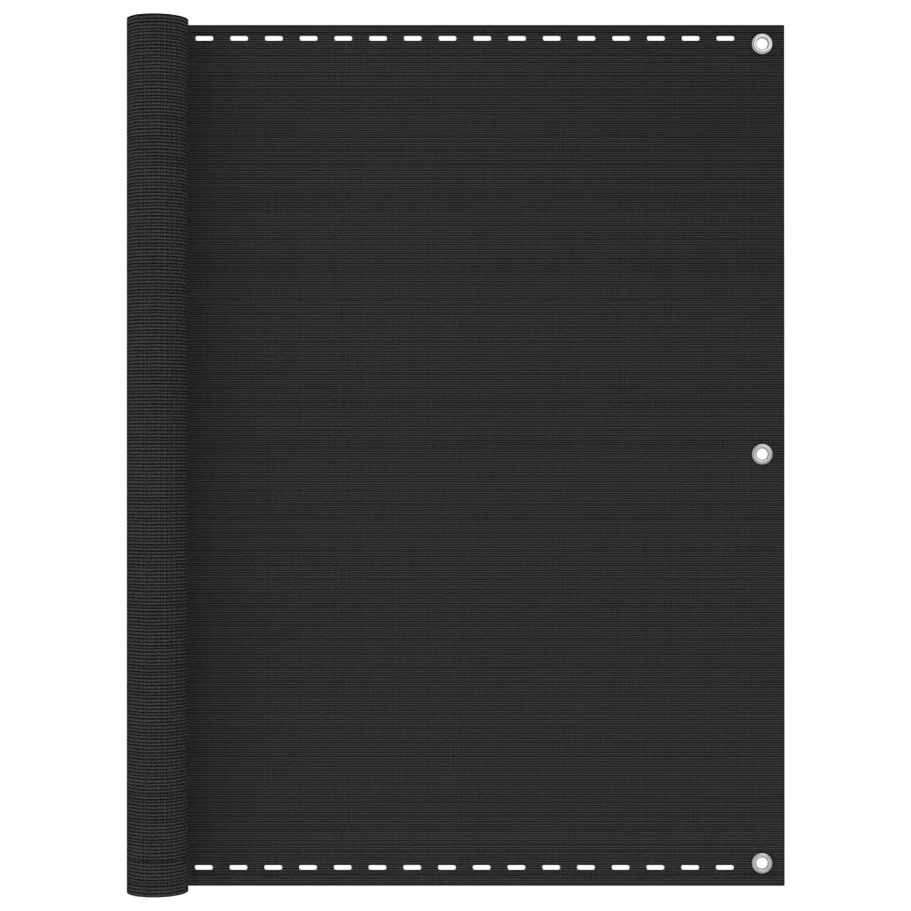 Balkonová zástěna antracitová 120 x 600 cm Hdpe Antracitová 310847