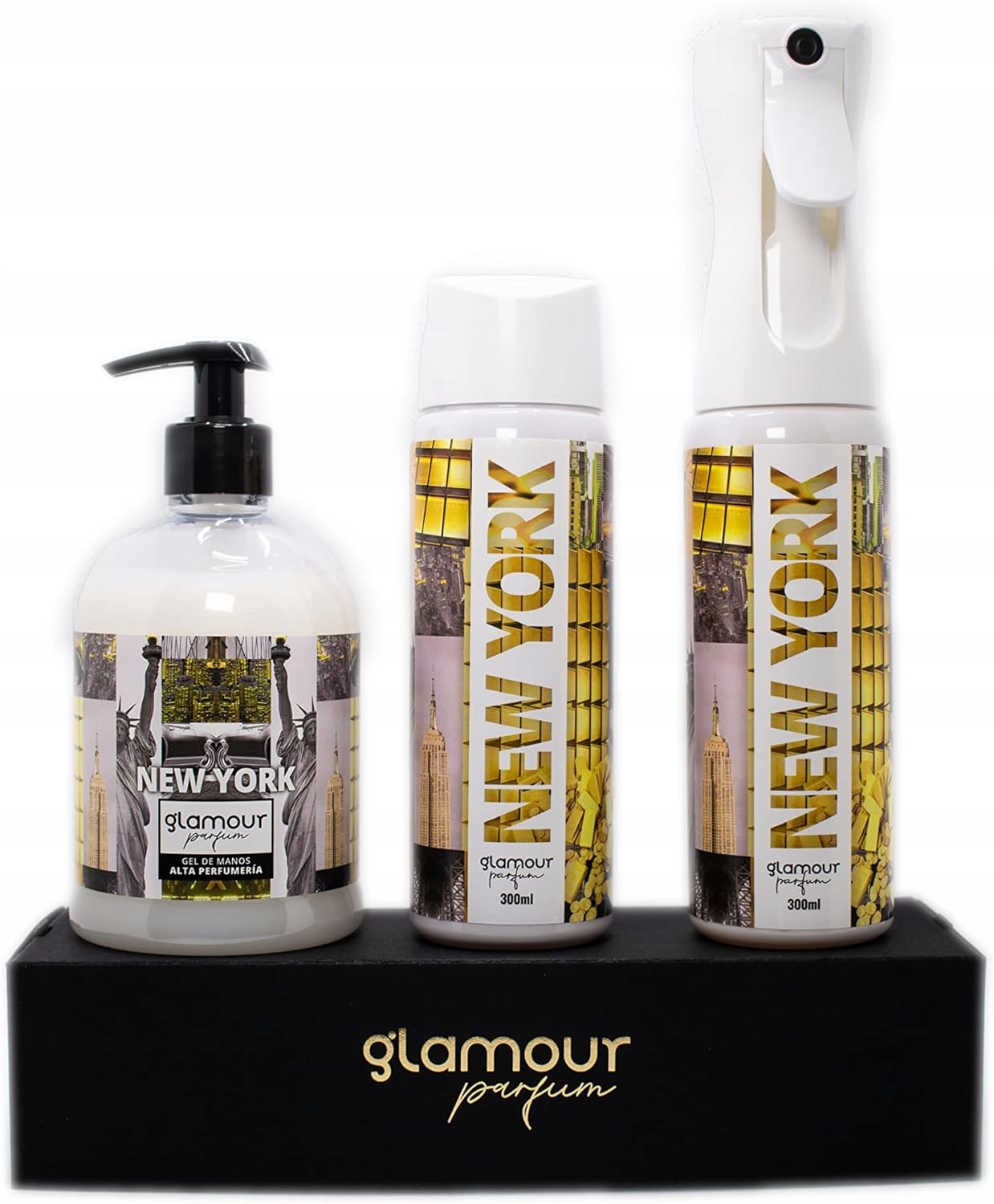 Levně Glamour Parfémová Sada Pro Domácnost New York 2X Osvěžovač 300 ML Mýdlo 500 ML