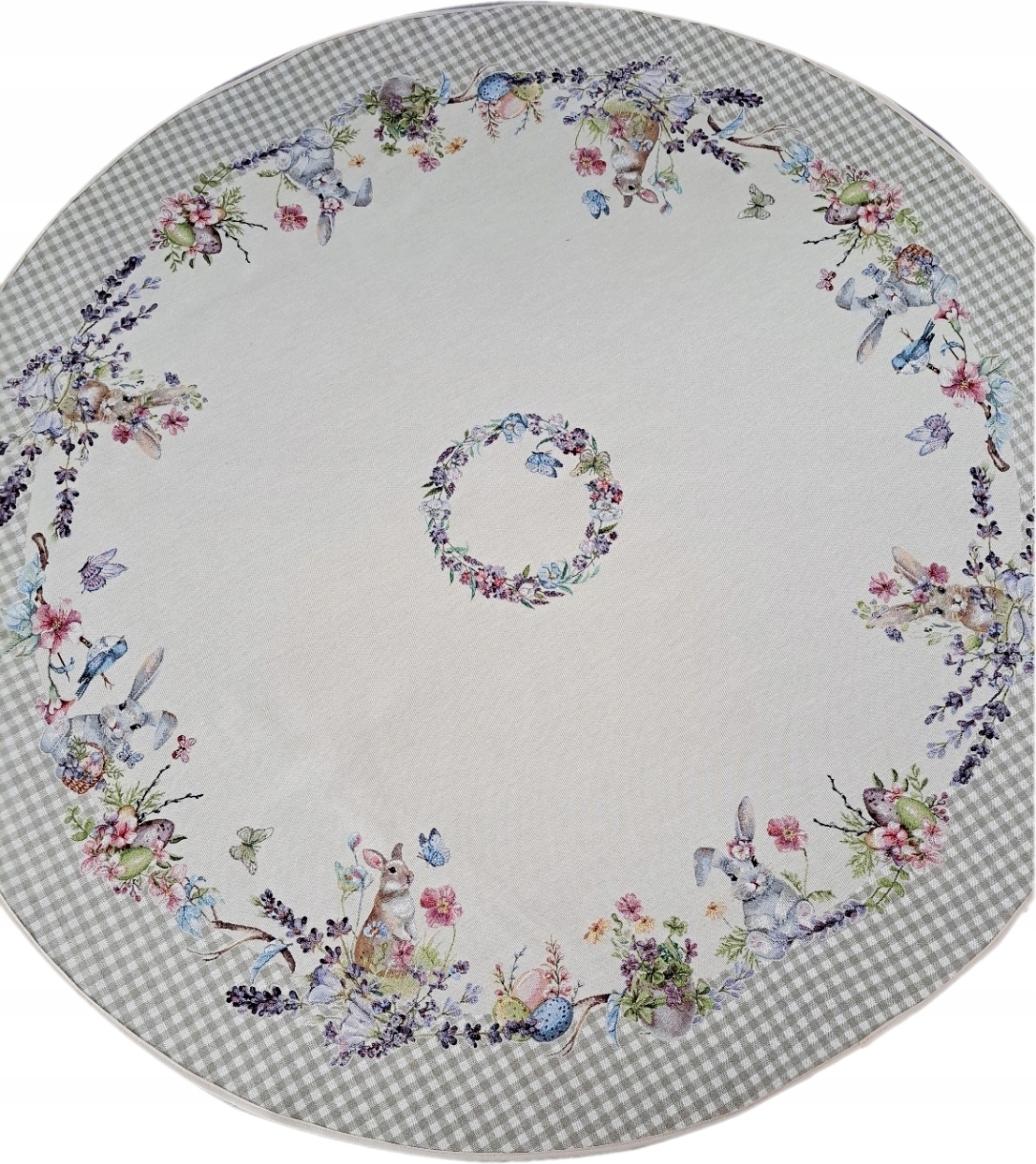 Velikonoční ubrus kulatý průměr 165 cm 1248LI Zajíčci