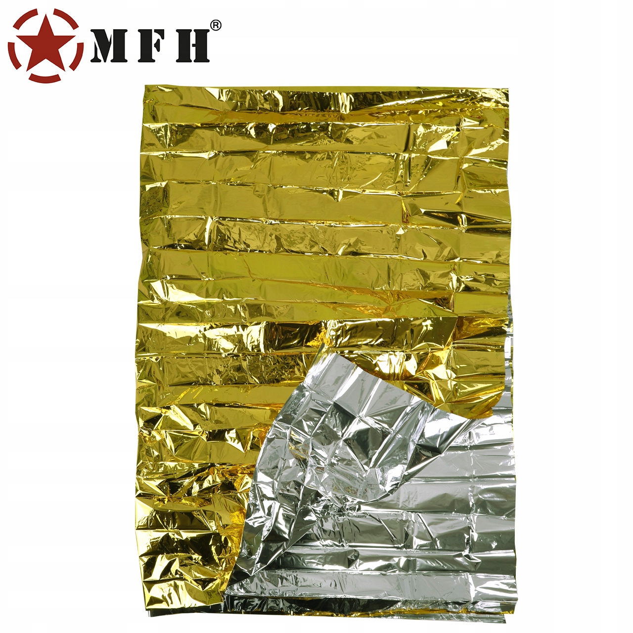 KOC TERMICZNY RATUNKOWY FOLIA ŻYCIA NRC 213X132 cm MFH SREBRNO ZŁOTA Kod producenta 27131