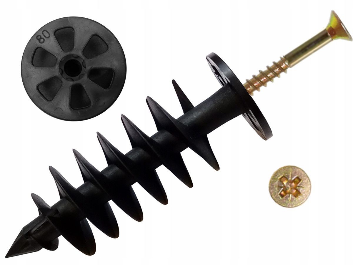 

Dybel Kołek Ślimak Do Styropianu 80mm +wkręt 10szt