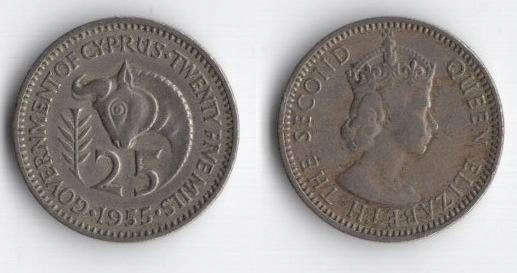 CYPR BRYTYJSKI 1955 25 MILS