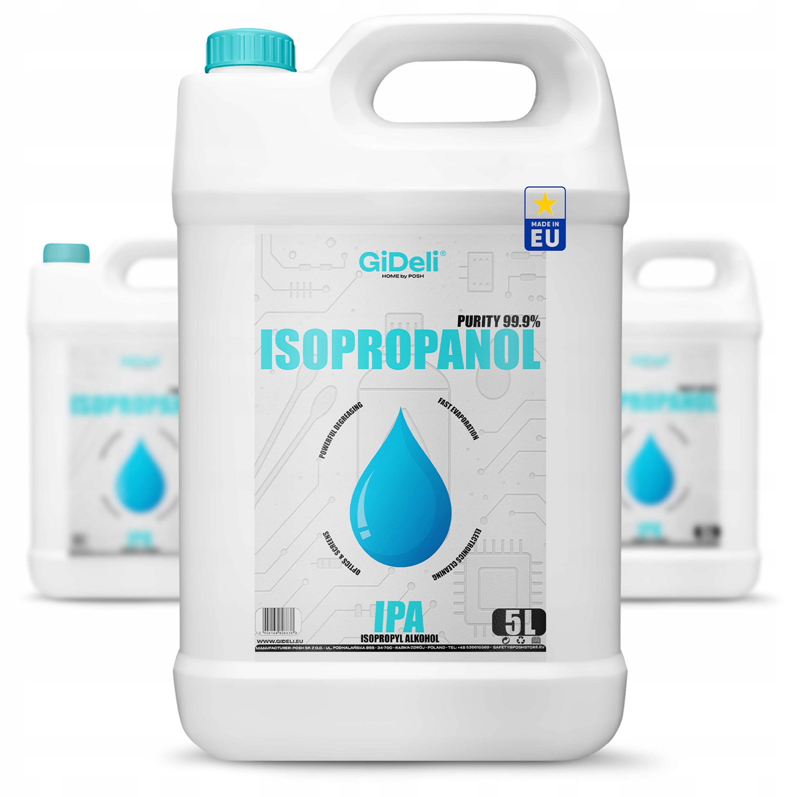 Izopropylalkohol 3x5L GiDeli Ipa Izopropanol 99,9%