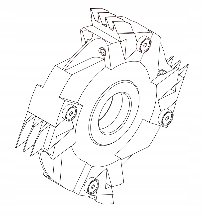 Faba Fréza nasazovací pro klínové spoje mikrozávěsy 252x50xH28,6 mm Z3+3