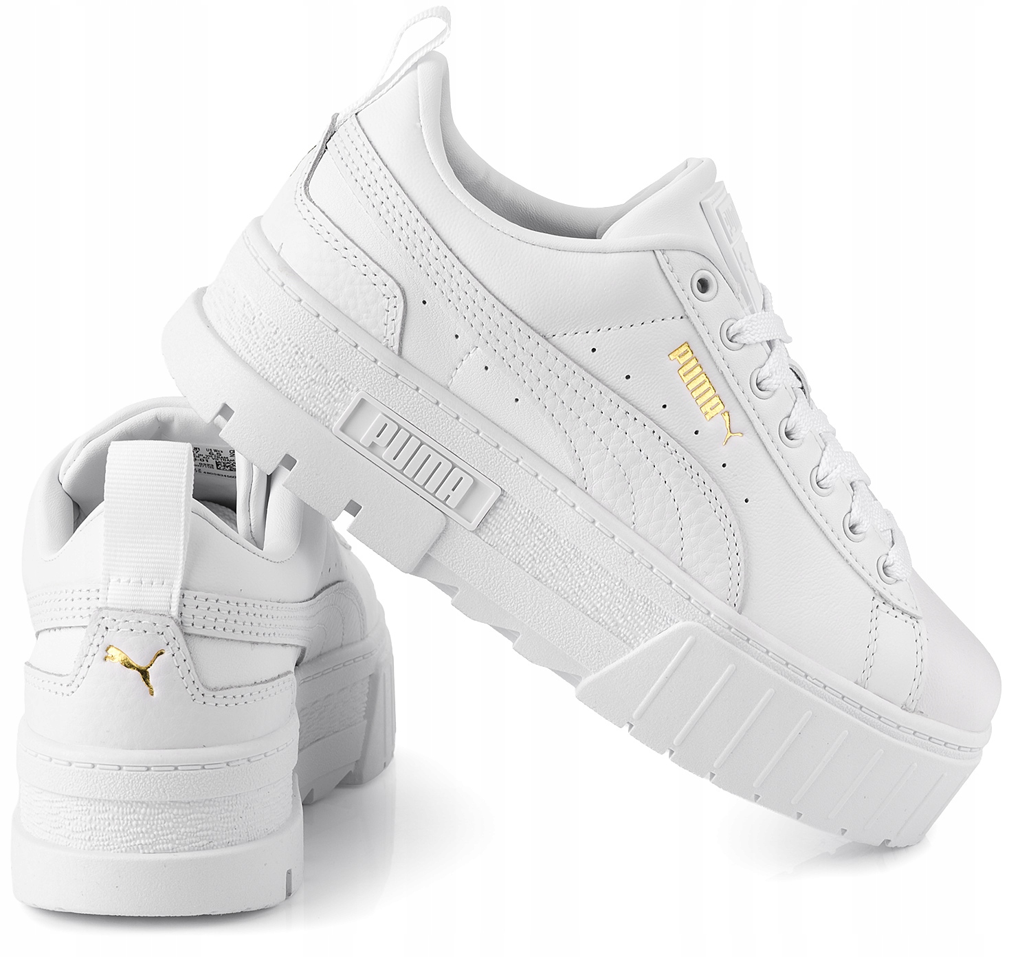 Damskie buty sportowe sneakersy Puma Mayze platforma skóra białe r. 37