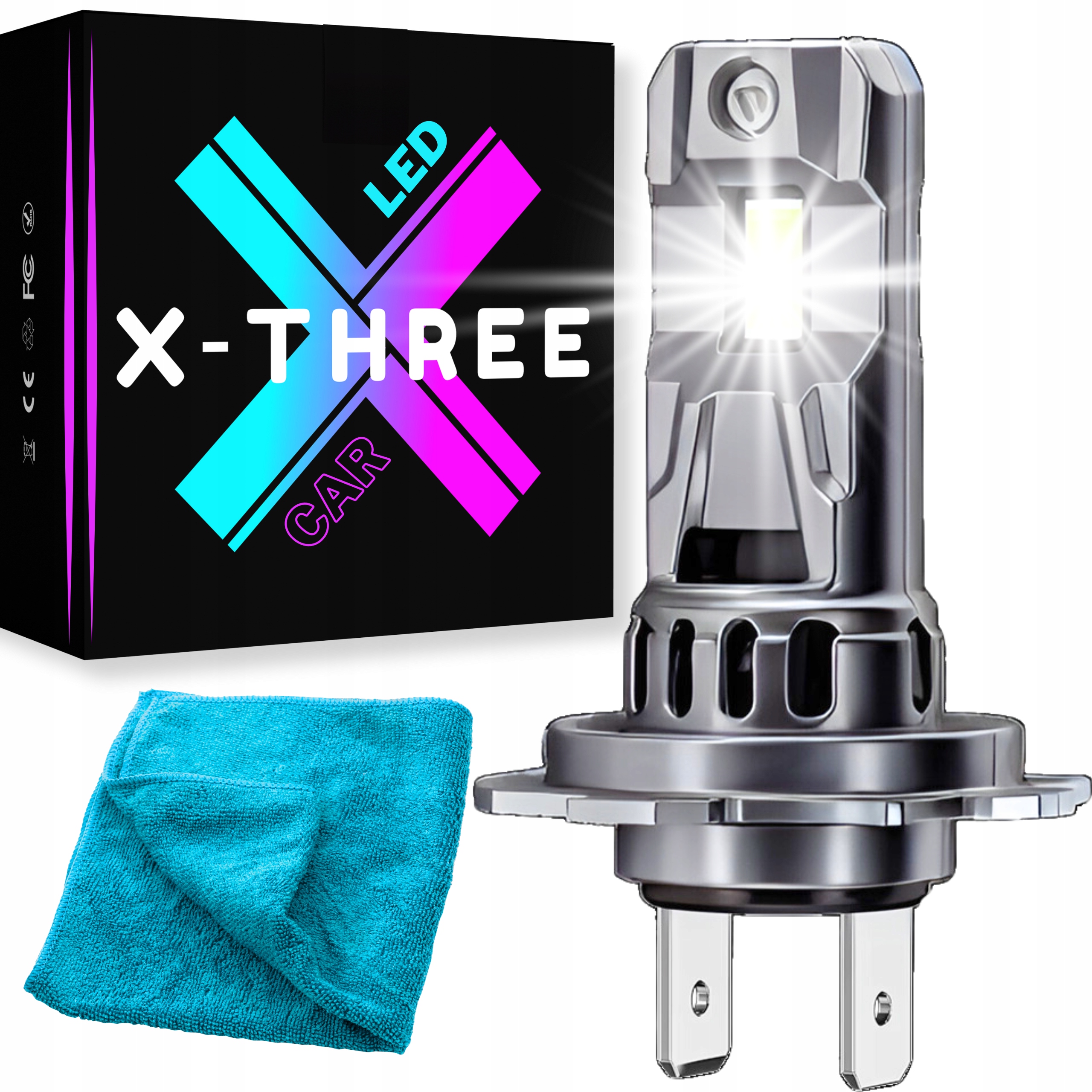 Žárovka H7 Led Pro Motocykl Skútru Quada Led Silná Světlá Bílá 12V 1 Ks