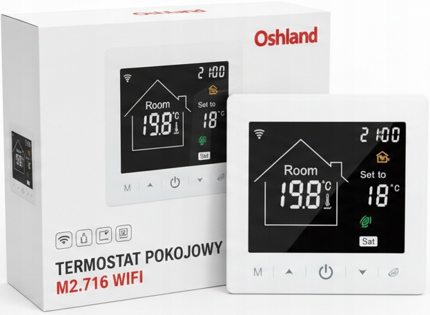Digitální Pokojový Termostat Wifi 16A Wifi Tuya Smart Life Ntc 3 M