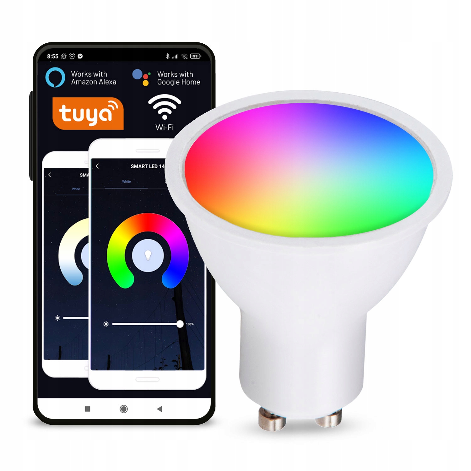 

Żarówka Sterowana Przez Telefon GU10 Wifi Tuya 5W