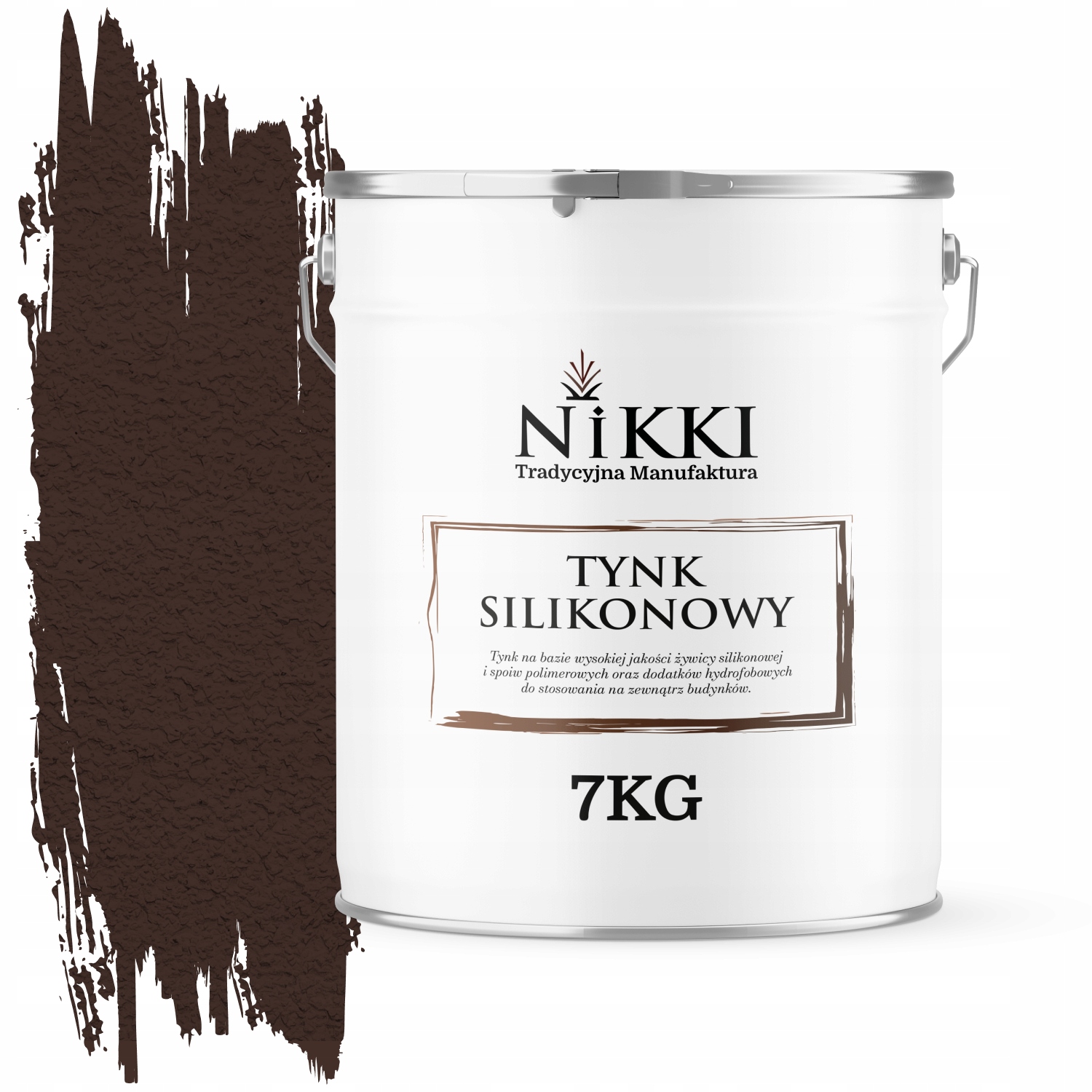 Silikónová Fasádna Omietka Čokoládová Bronzová 8017 7 Kg Granulácia 1.5 mm