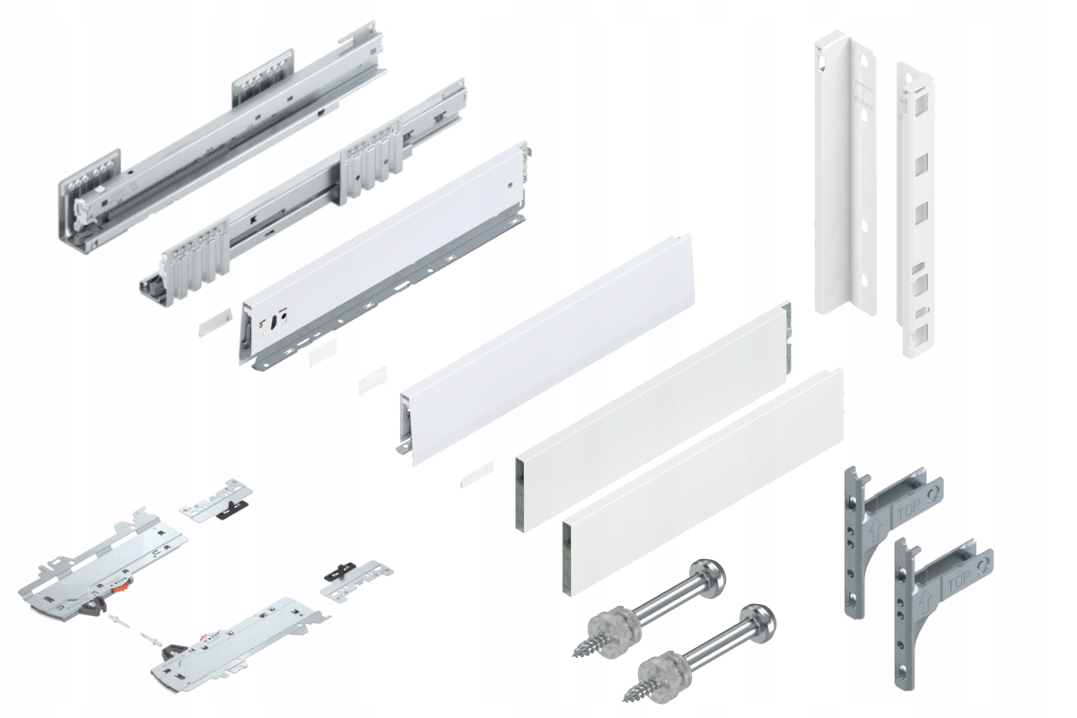 Blum Šuplík Merivobox 500 Vysoká E Tip-On Bílá