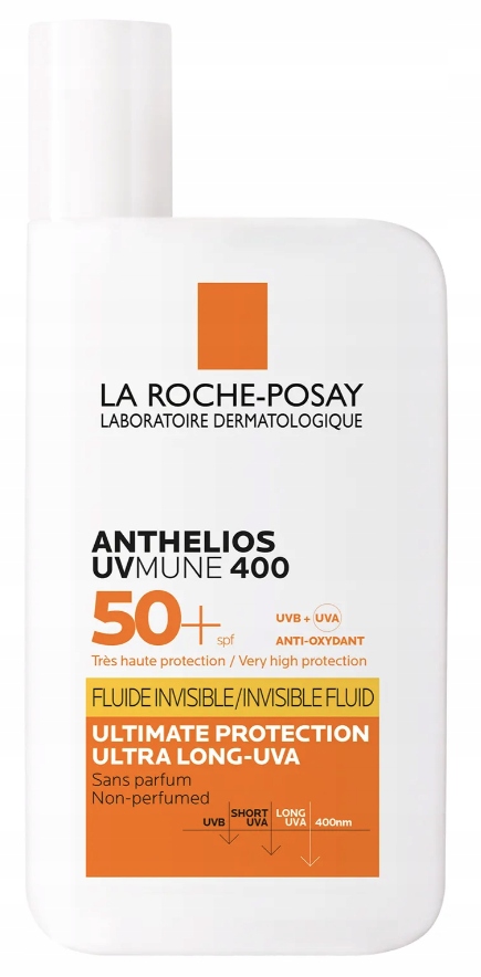 La Roche fluid niewidoczny Uv Mune 400SPF Uva 50 i ochrona przeciwsłoneczna