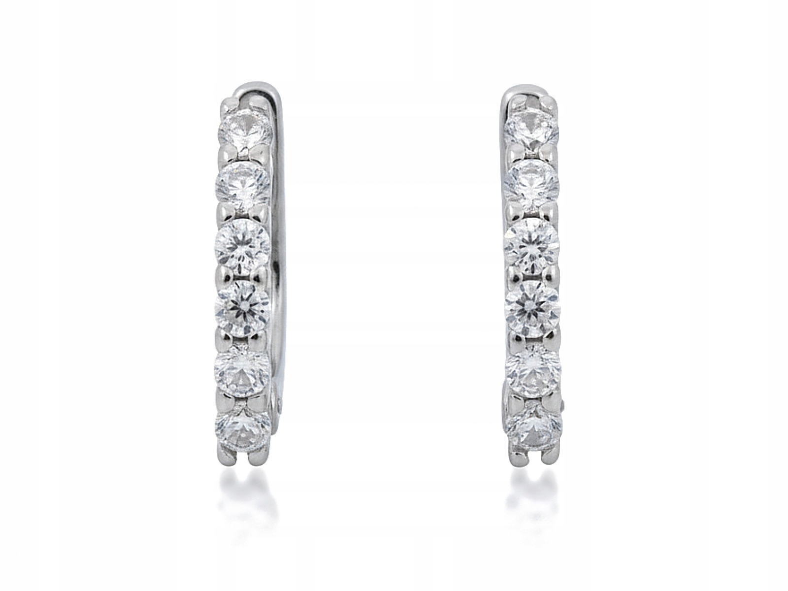 Stříbrné náušnice pro ženu 925 Kusů zirkony na anglické zapínání