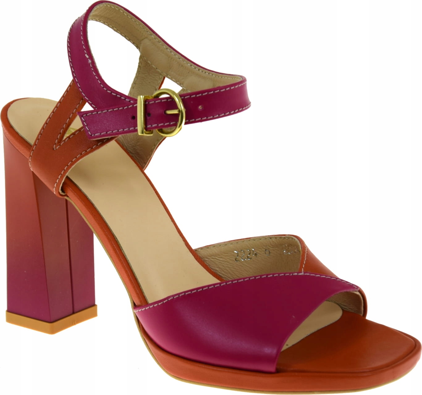 Elegantní Dámské Sandály Kordel 2554 Přírodní Kůže Sloupek 10 CM. VEL.39