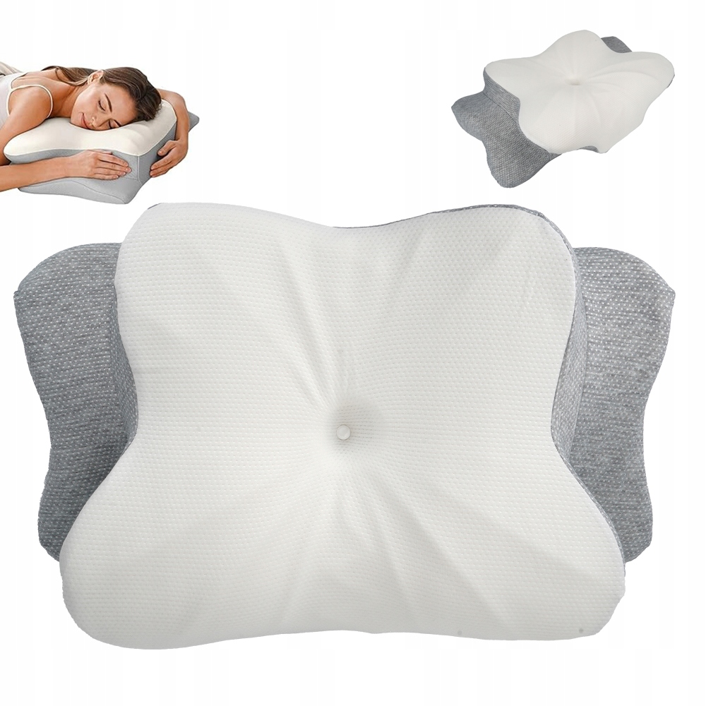 Polštář Memory Foam Se 2 Výškami Pro Spánek Na Boku A Na Zádech S Opěrkou