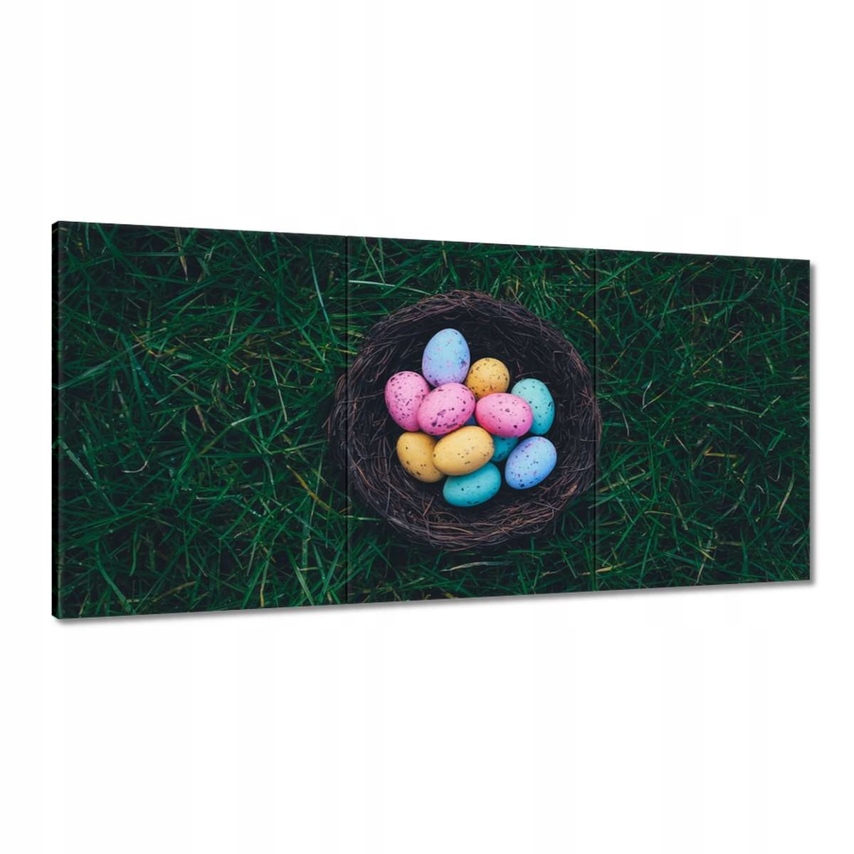 Obrazy 180x90 Vajíčka Kraslice košík