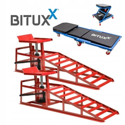 

Zestaw ramp z podnośnikiem 2szt 4t leżanka