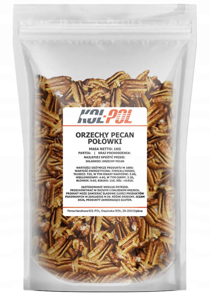 Levně Pecanové ořechy 1 kg Pekan čerstvé vysoké kvality Kol-Pol