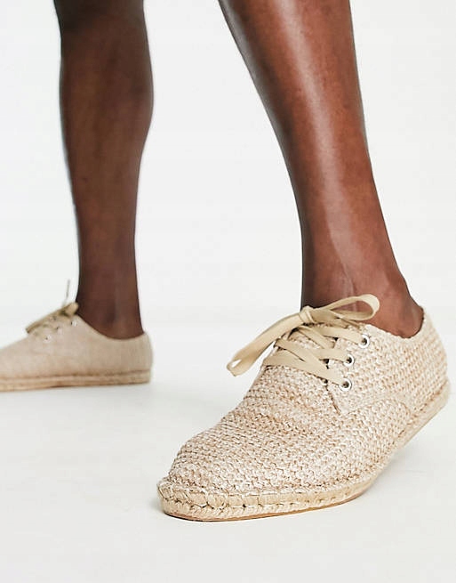 ASO DESIGN BEŻOWE SZNUROWANE ESPADRYLE (42) Rozmiar 42