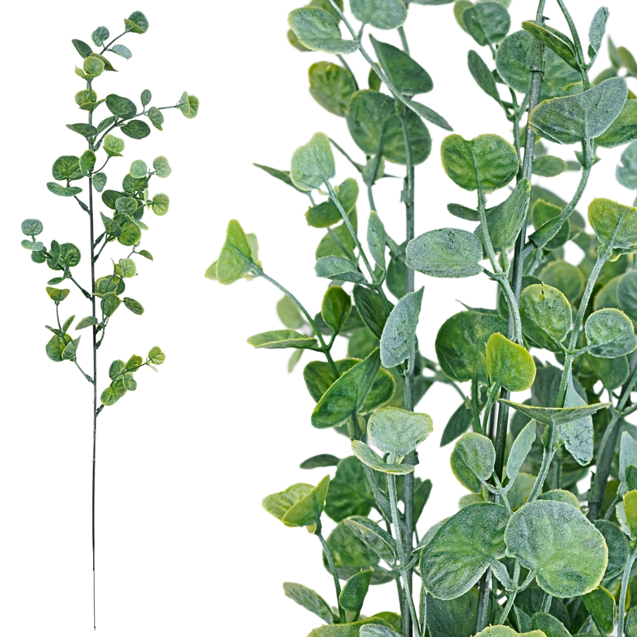 SZTUCZNA GAŁĄZKA EUKALIPTUS DO STROIKÓW PIK 57cm GRÓB SZTUCZNE LIŚCIE DŁUGI