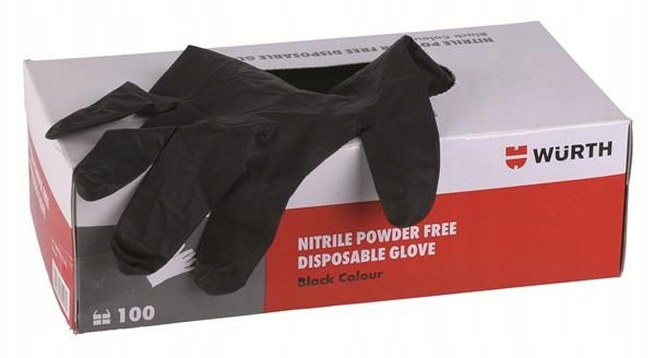 

Rękawice nitrylowe Mocne Wurth Czarne 100sz XL /10