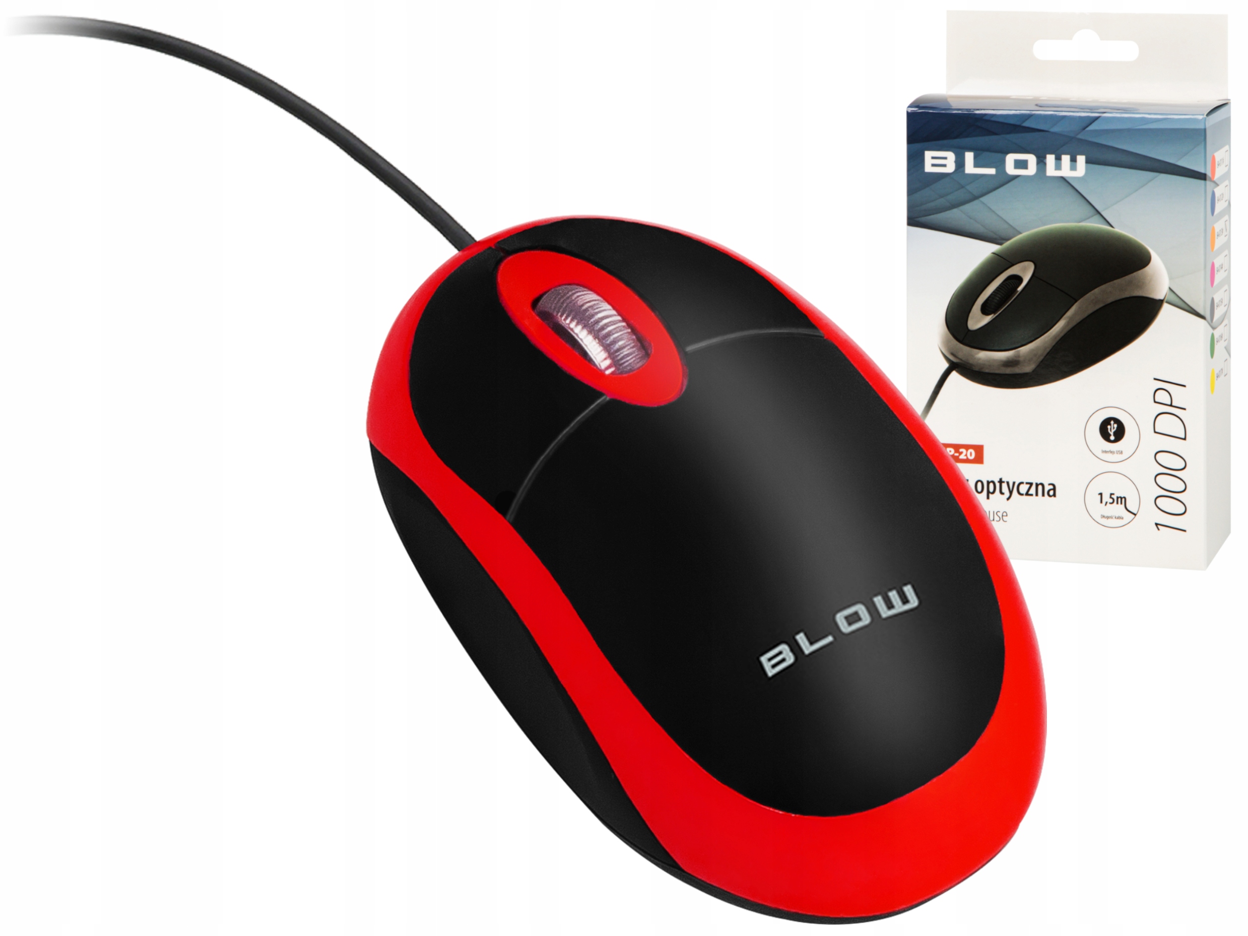 MYSZ OPTYCZNA MYSZKA PRZEWODOWA USB 1000 DPI DO KOMPUTERA LAPTOPA CICHA Producent Blow