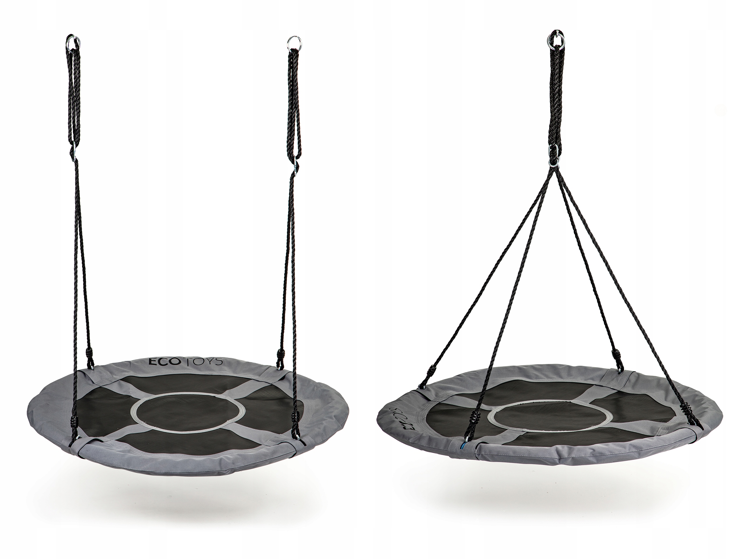 Huśtawka ogrodowa bocianie gniazdo 100cm ECOTOYS szara Głębokość produktu 100 cm