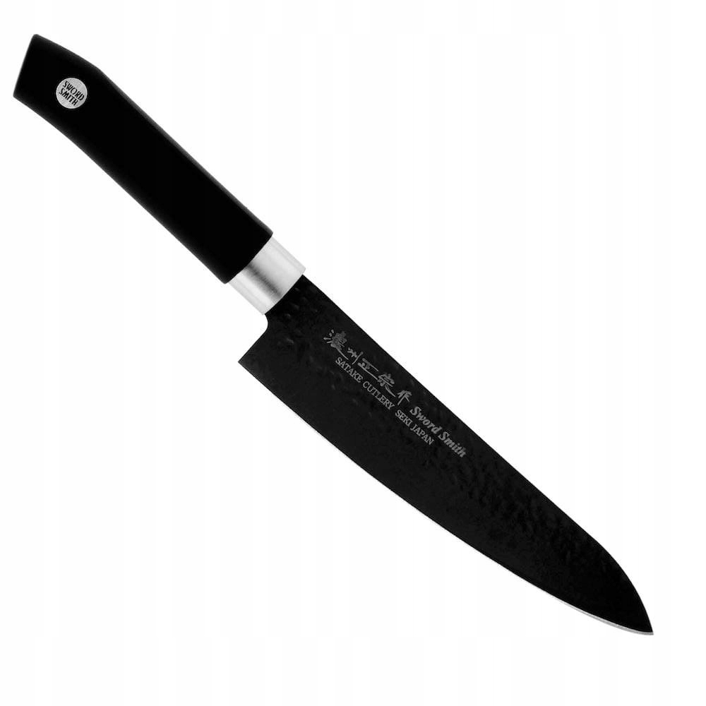 Satake Sword Smith Black Japonský kuchynský nôž šéfkuchára 56-58 Hrc 18 cm