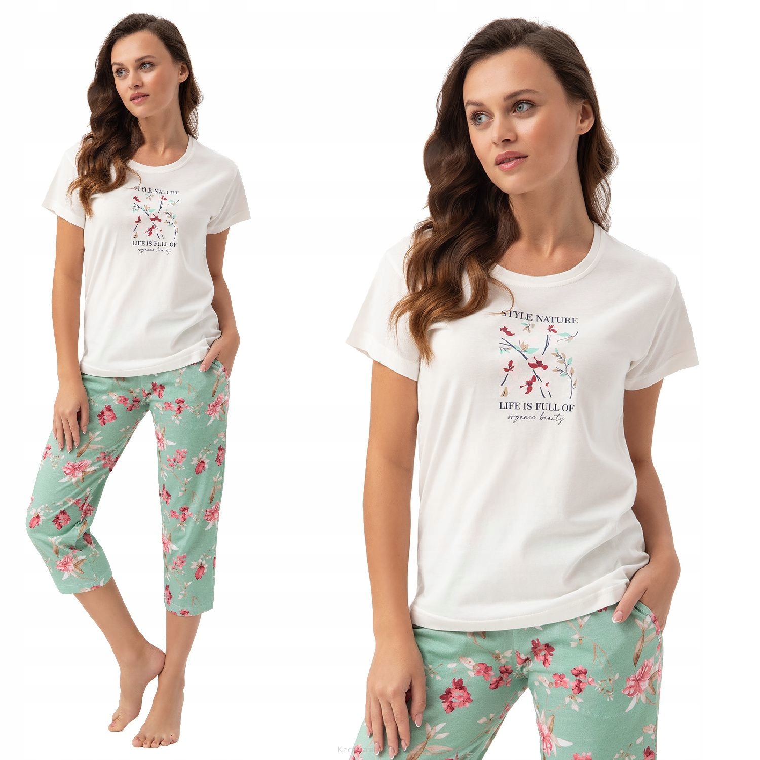 Dámské Pyžamo Luna 641-vel3XL krémová bavlna