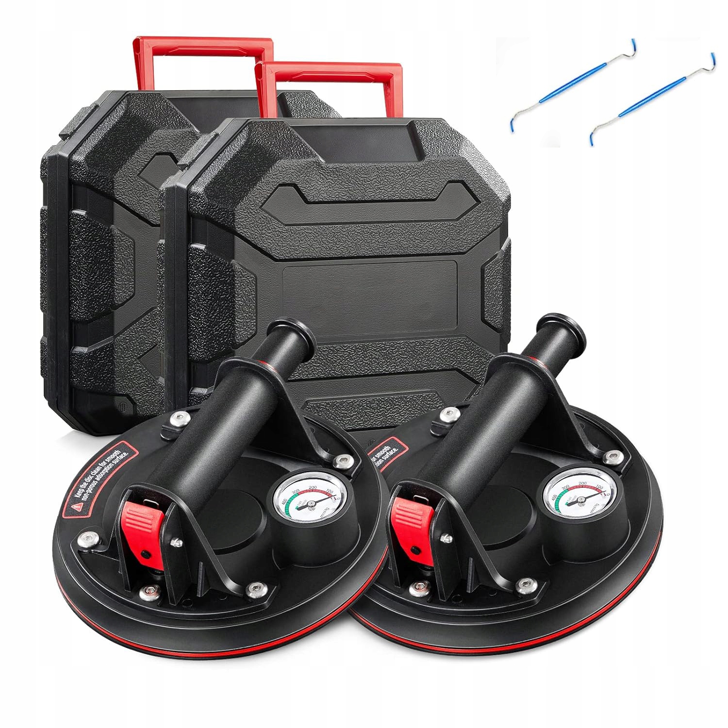 Přísavka Na Dlaždice 8PALCOVÝ Držák S Pumpičkou Manometr 2KUSŮ