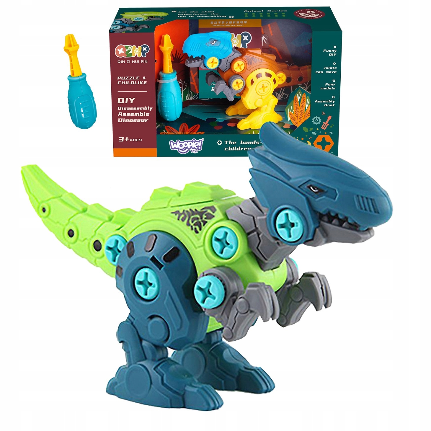 

Zestaw Dinozaur Do Skręcania + Śrubokręy Woopie