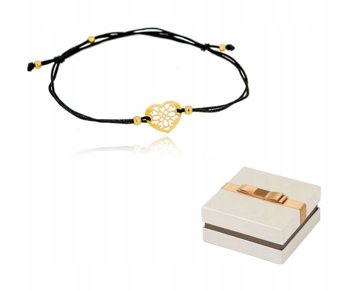 Zlato 585 Zlatý náramek Ažurové srdce 14 karátů BZ26