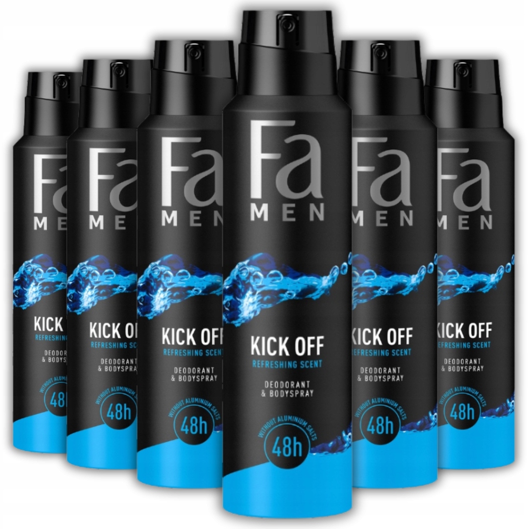 Deodorant ve spreji Fa Men Kick Off 48h 150 Ml x6