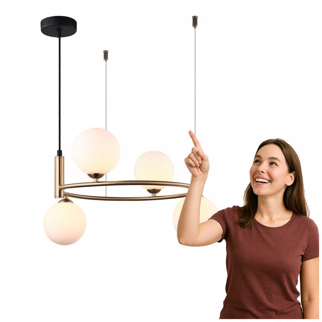 Závesná lampa Amily MDM-3974/4 Bro Italux