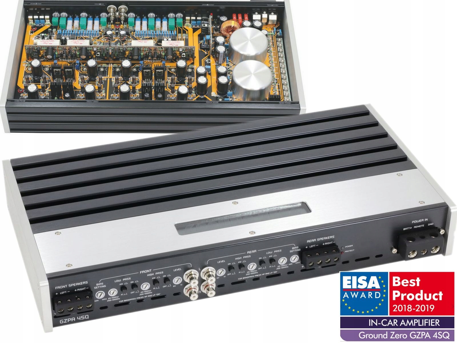 Ground Zero Gzpa 4SQ automobilový zesilovač 4x350W, 2x700 Sound Quality