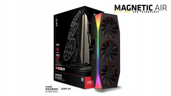 Xfx Radeon RX-9070XT Mercury Oc Magnetic Air Edition Rgb 16GB GDDR6, 3xDP…