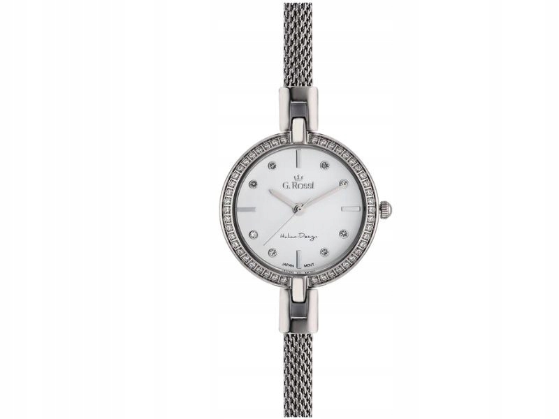 Dámské hodinky na tenkém náramku s bílým ciferníkem bez kamenů