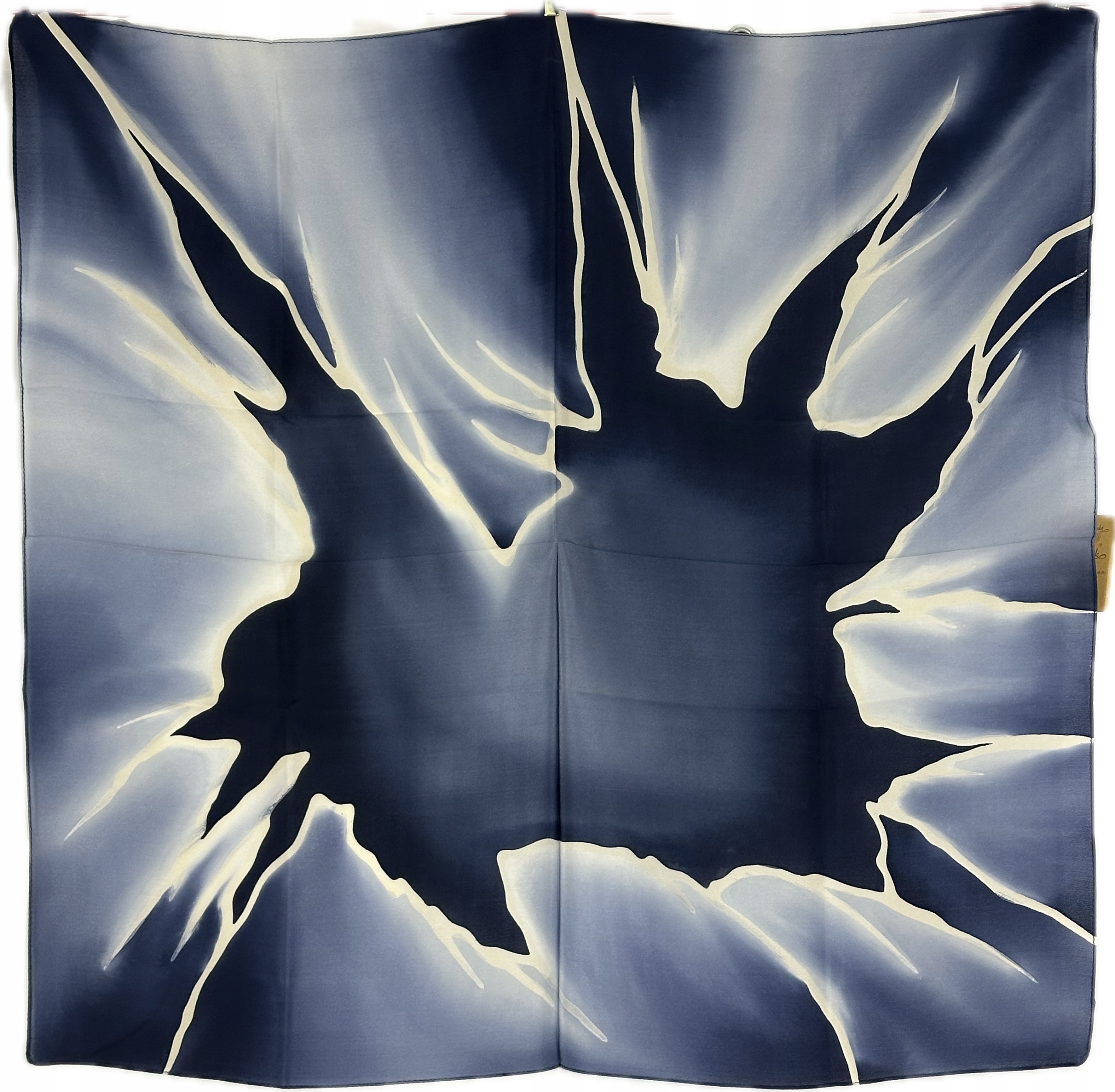 Milanówek šátek hedvábí polský lesk na obloze 70x70