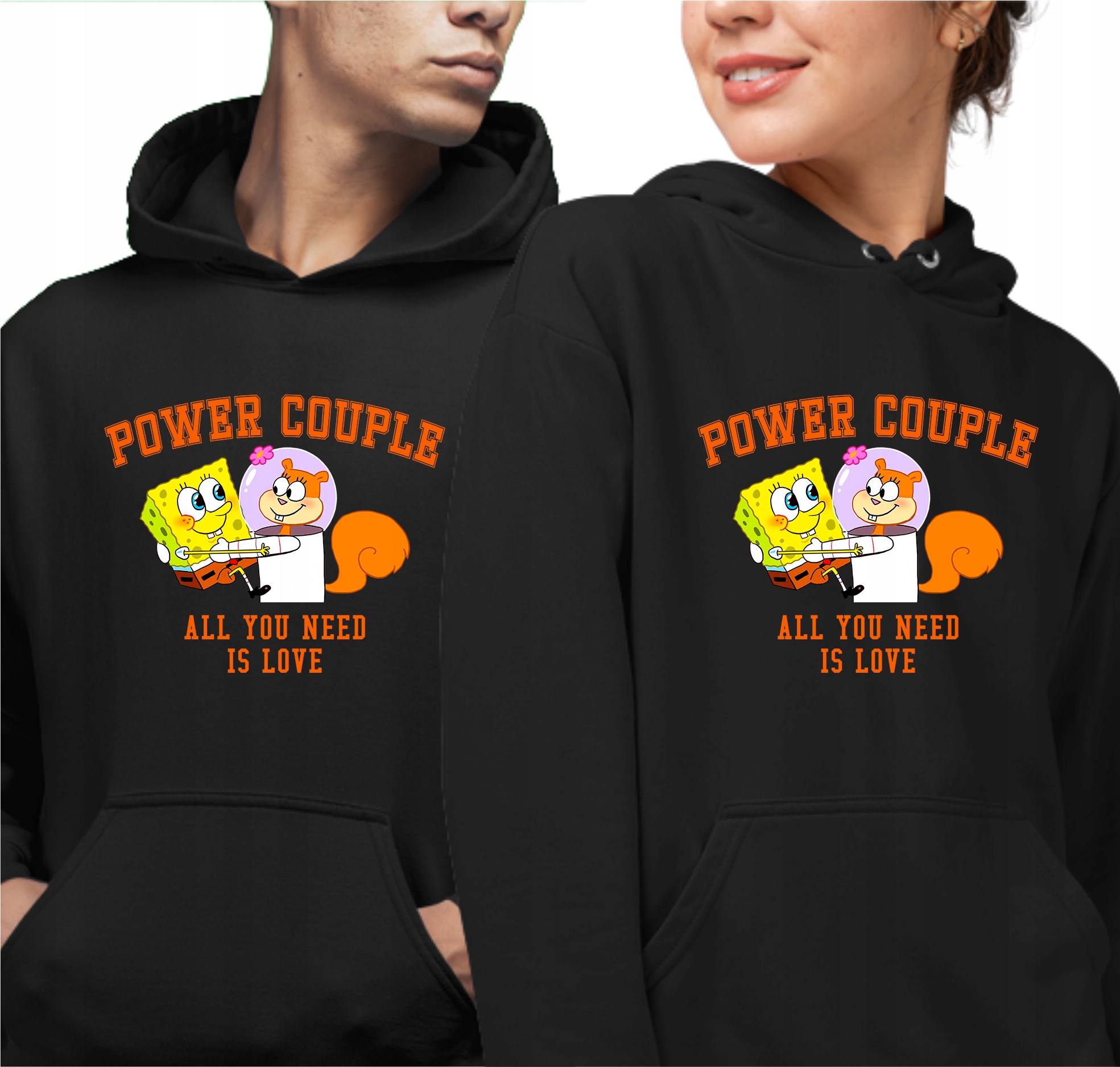 Mikiny pro páry Mikina s kapucí Dárek k Valentýnu Sada mikin XL