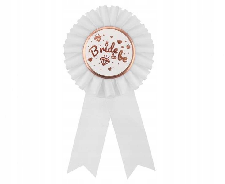 KOTYLION BIAŁY BRIDE TO BE PANIEŃSKI PRZYPINKA