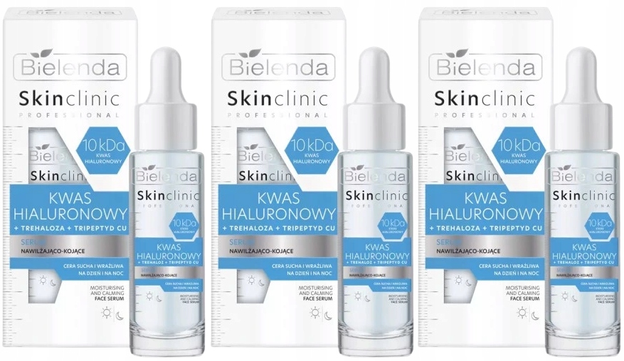 Skin Clinic Kyselina hyaluronová Hydratační sérum 30 ml Bielenda 3 kusy