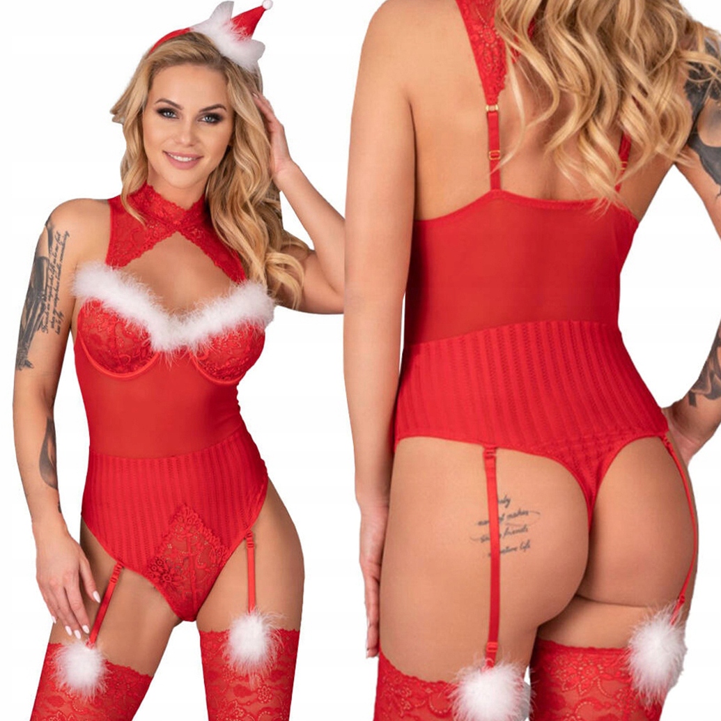 Váš Sexy Vánoce Kostým Mikuláše Limpid Snowflakes Livco Corsetti L/XL