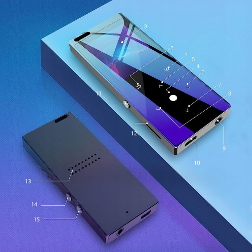 Odtwarzacz MP4 bluetooth DYKTAFON 64GB LCD eBook Komunikacja Bluetooth