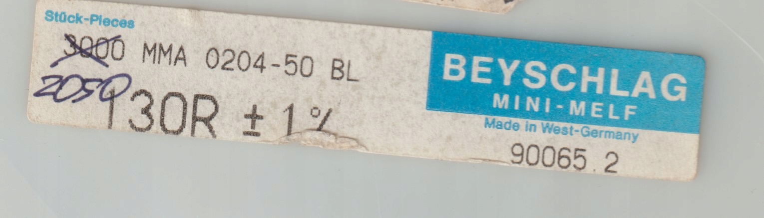 [100szt] 130R 1% 50ppm rezystor Smd minimelf MMA0204 Beyschlag low noise