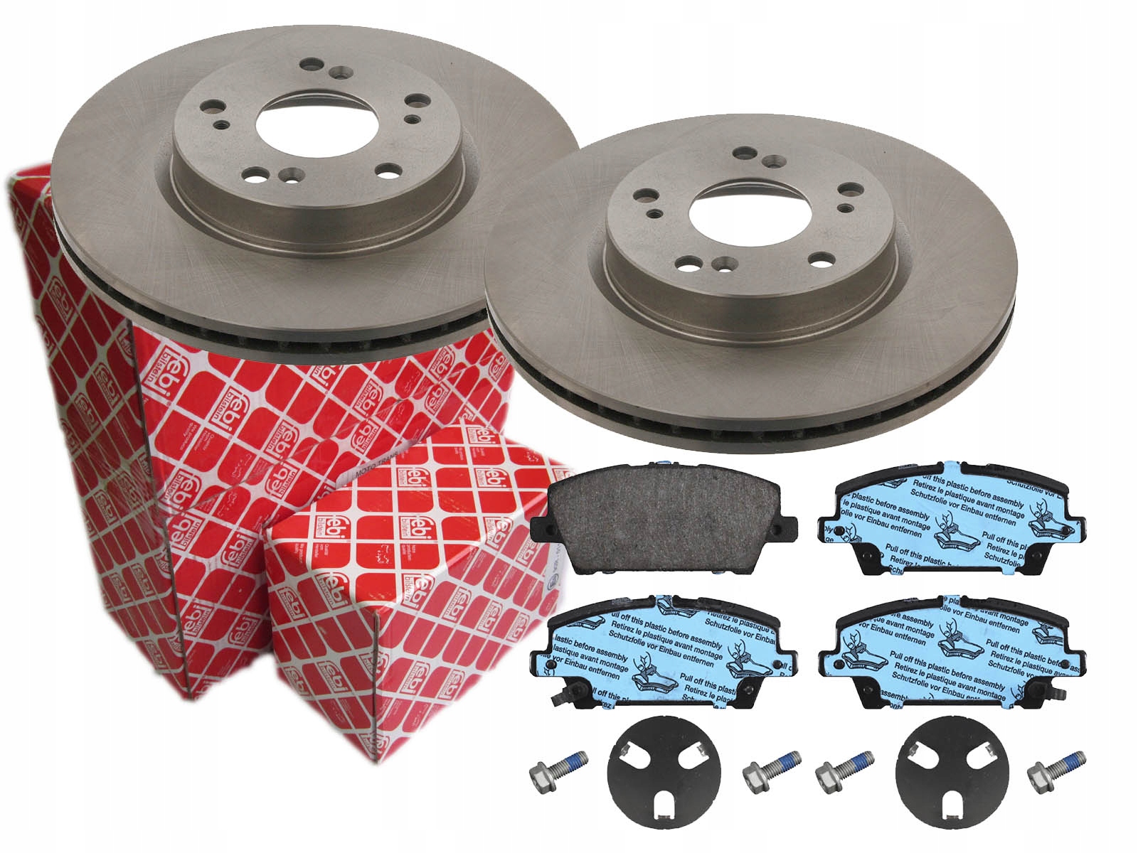 ДИСКИ + КОЛОДКИ FEBI ПЕРЕДНЯЯ HONDA CIVIC VIII
